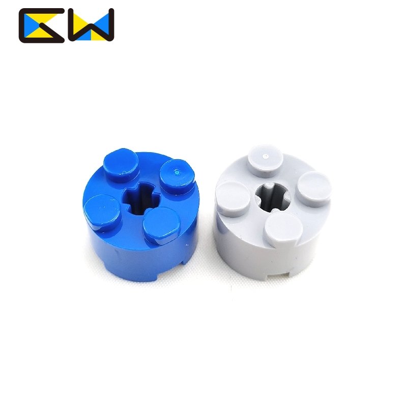 2x2 Brick Round with Axle Hole - Goldwin Bricks