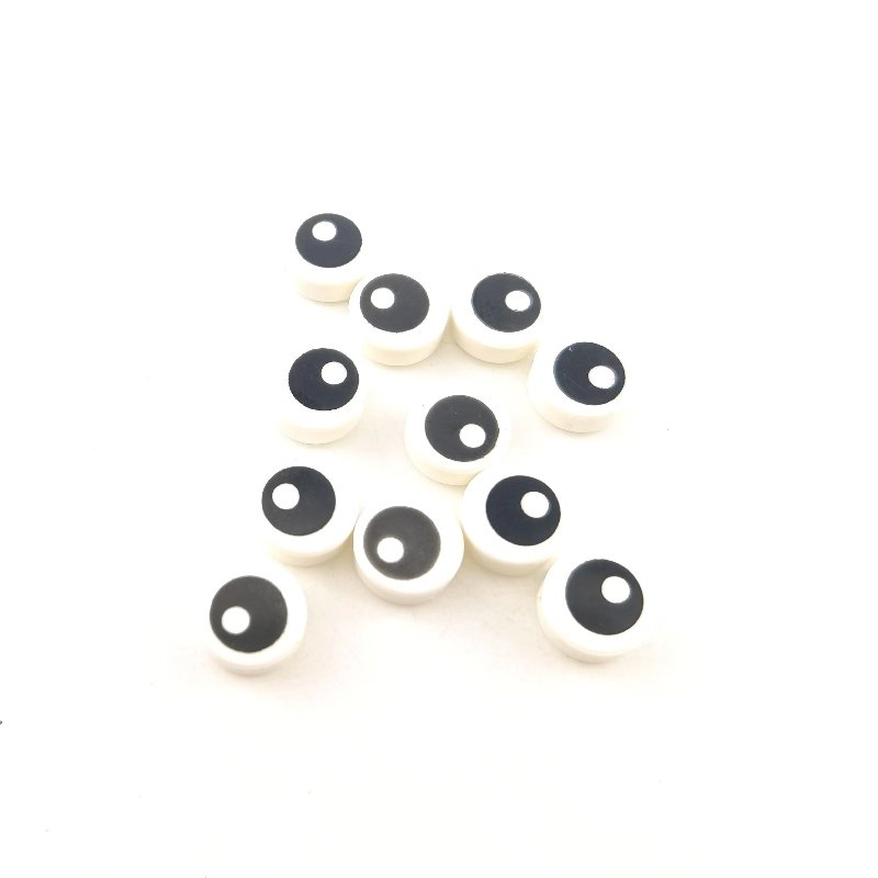 98138pb007 Tile  Round 1 x 1 with Black Eye with Pupil Pattern