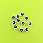 98138pb007 Tile  Round 1 x 1 with Black Eye with Pupil Pattern