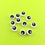 98138pb007 Tile  Round 1 x 1 with Black Eye with Pupil Pattern