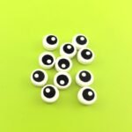 98138pb007 Tile  Round 1 x 1 with Black Eye with Pupil Pattern